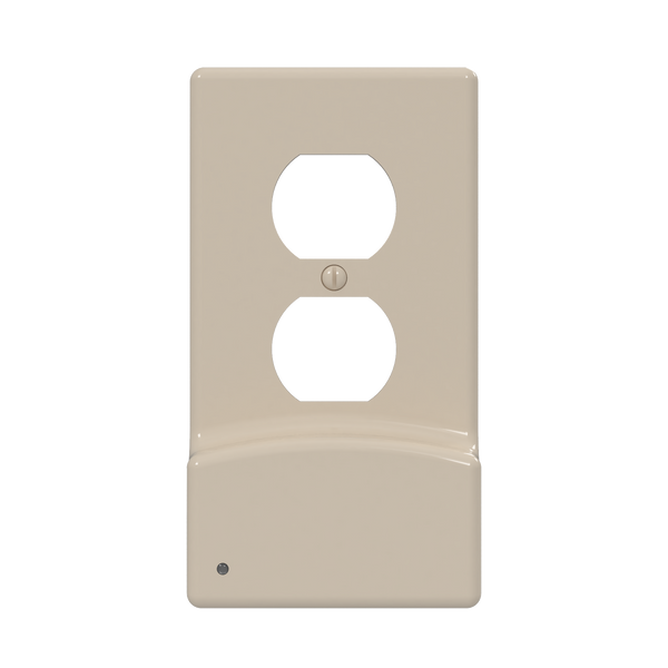 LumiCover LED Night Light & Dual USB Charger - Duplex - Light Almond