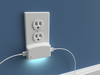 LumiCover LED Night Light & Dual USB Charger - Duplex - White