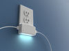 LumiCover LED Night Light & Dual USB Charger - Duplex - White