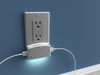 LumiCover LED Night Light & Dual USB Charger - Decora - Nickel
