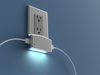 LumiCover LED Night Light & Dual USB Charger - Decora - Nickel