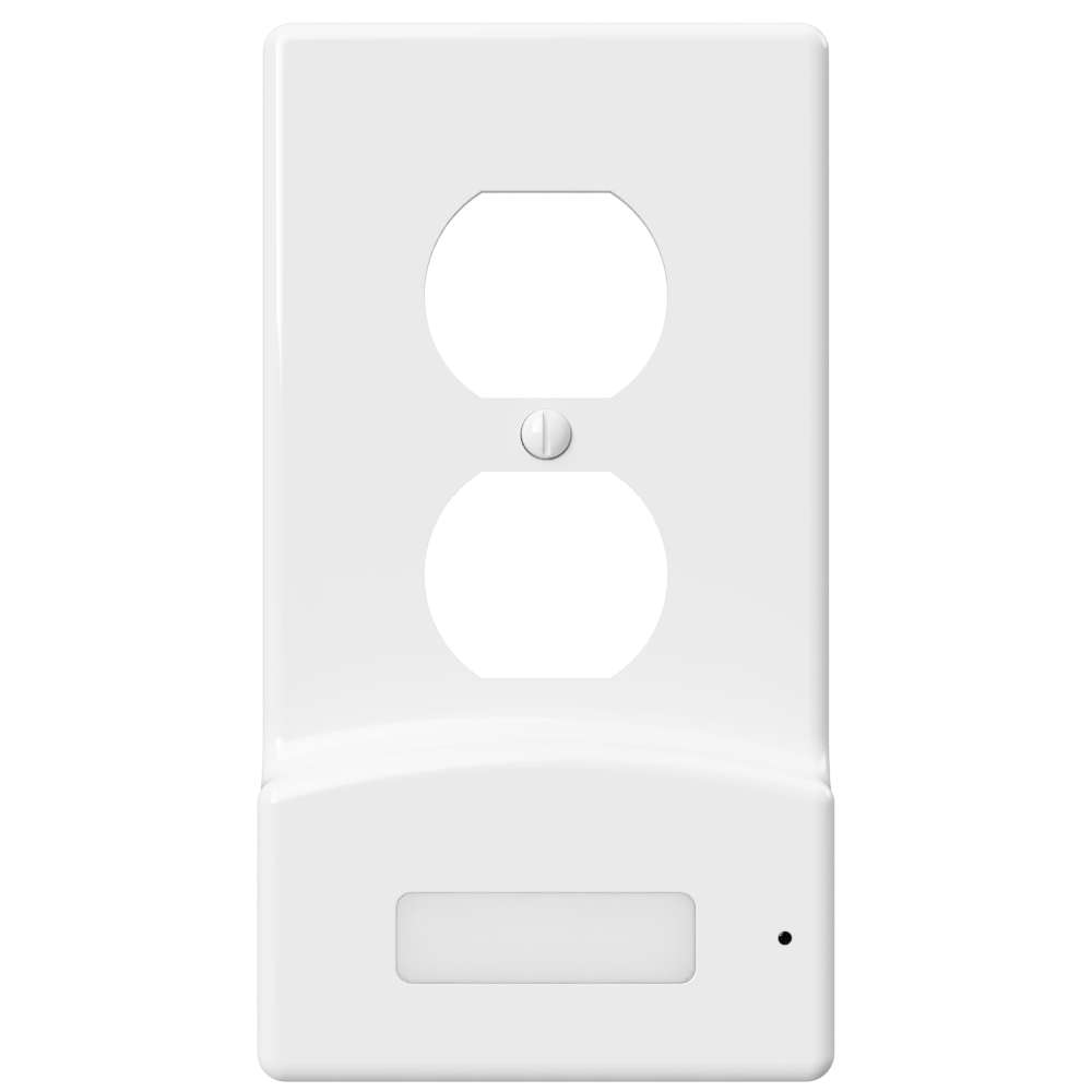Nightlight wallplate outlet