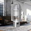 Industrial Cage LED Automatic Nickel Night Light
