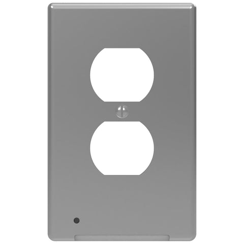 LumiCover LED Night Light - Duplex - Nickel - Wallplate Warehouse LCR - CCDO - N 070686771709 Night Lights