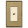Metro Line Brushed Bronze Cast - 1 Cable Jack Wallplate - Wallplate Warehouse 77CXBZ 070686585559 Cable Jacks