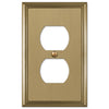 Metro Line Brushed Bronze Cast - 1 Duplex Wallplate - Wallplate Warehouse 77DBZ 070686585573 1 Duplex