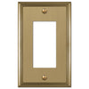 Metro Line Brushed Bronze Cast - 1 Rocker Wallplate - Wallplate Warehouse 77RBZHB 070686585580 1 Rocker